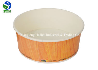 Heat Insulated Disposable Paper Soup Bowls For Hot Food , Customized Logo