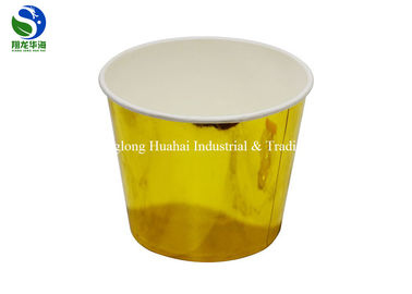 Golden Double Wall Disposable Paper Soup Bowls 32oz Custom Printed Hot Food Use